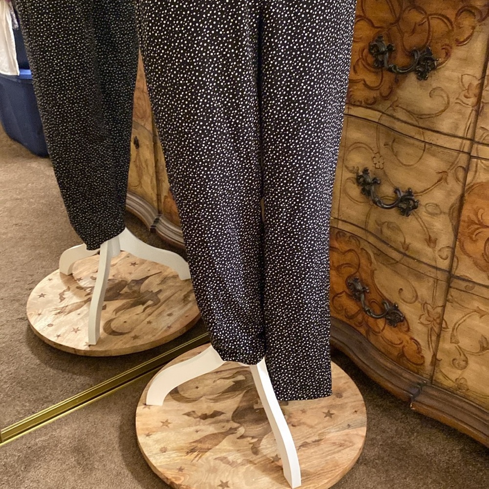 Sam Edelman Jumpsuit Black and White Polka Dot - Picture 3 of 12